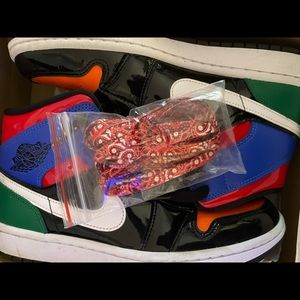 Womens Jordan 1 Mid SE Multi Patent